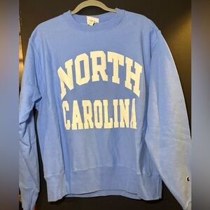 Champion Blue Sweatshirt with White Print